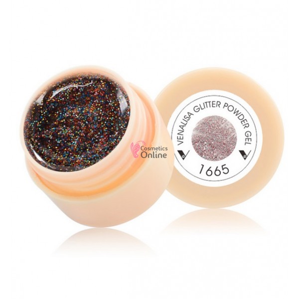 Gel UV / LED Venalisa color pentru unghii 5gr Cod 1665 cu sclipici